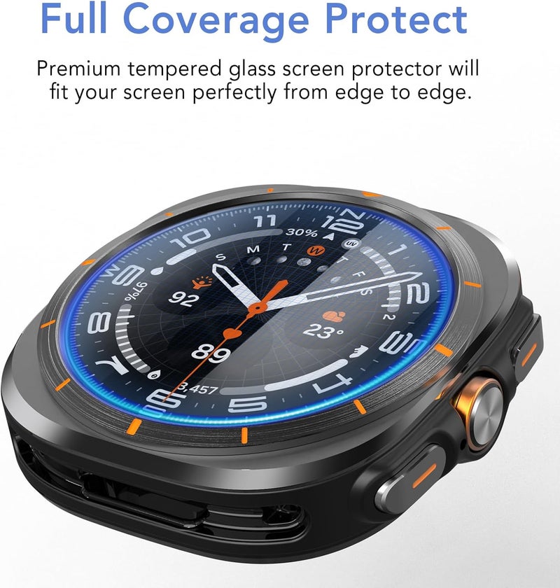 SPGUARD 2 Pack Samsung Galaxy Watch Ultra 47mm(2025/2024) Screen Protector,Auto-alignment Installation Kit Accessories Tempered Glass Screen Protector for ONLY Samsung Galaxy Watch Ultra 47mm(2025/2024) - Image 4